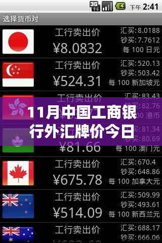 揭秘十一月中国工商银行外汇牌价最新动态,背景、影响与时代地位分析