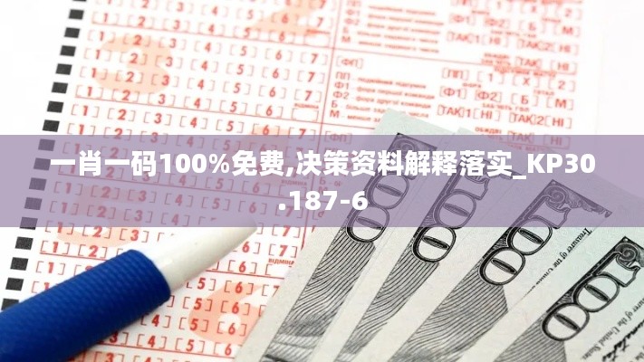 一肖一码100%免费,决策资料解释落实_KP30.187-6