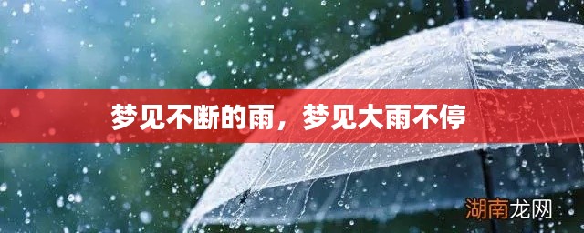 梦见不断的雨,梦见大雨不停